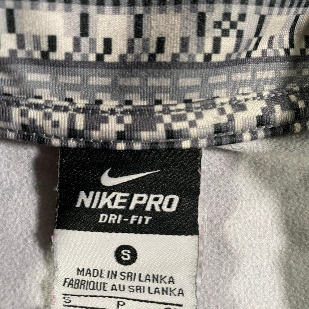 Nike Pro Dri Fit Womens Athletic Pullover Geometric Size Small Stretch Running - Picture 4 of 9